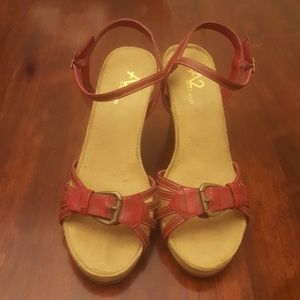 Red A2 by Aerosoles sandal wedge